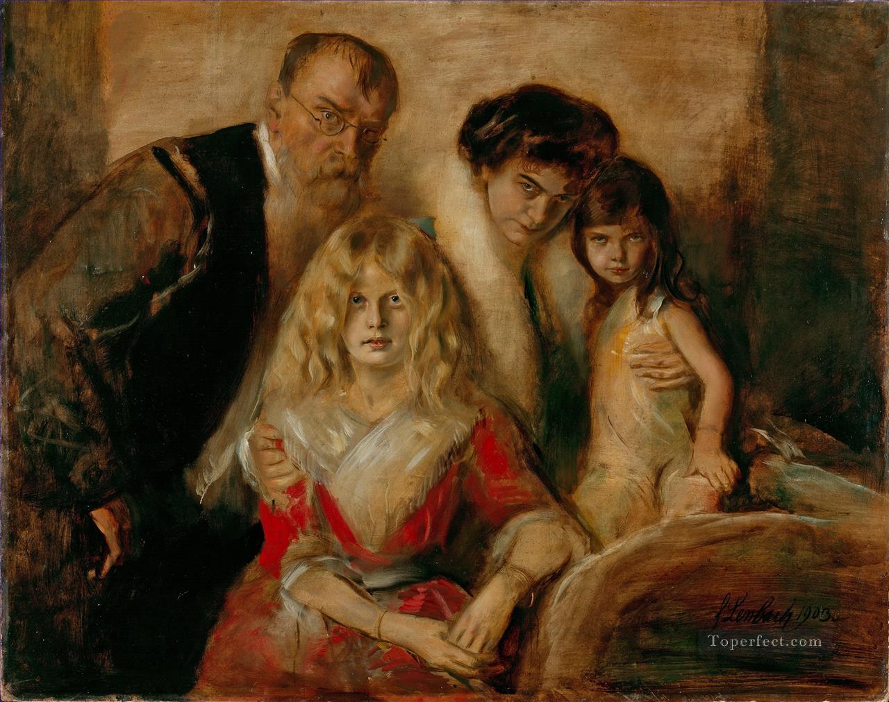 Franz von Lenbach con esposa e hijas Pintura al óleo